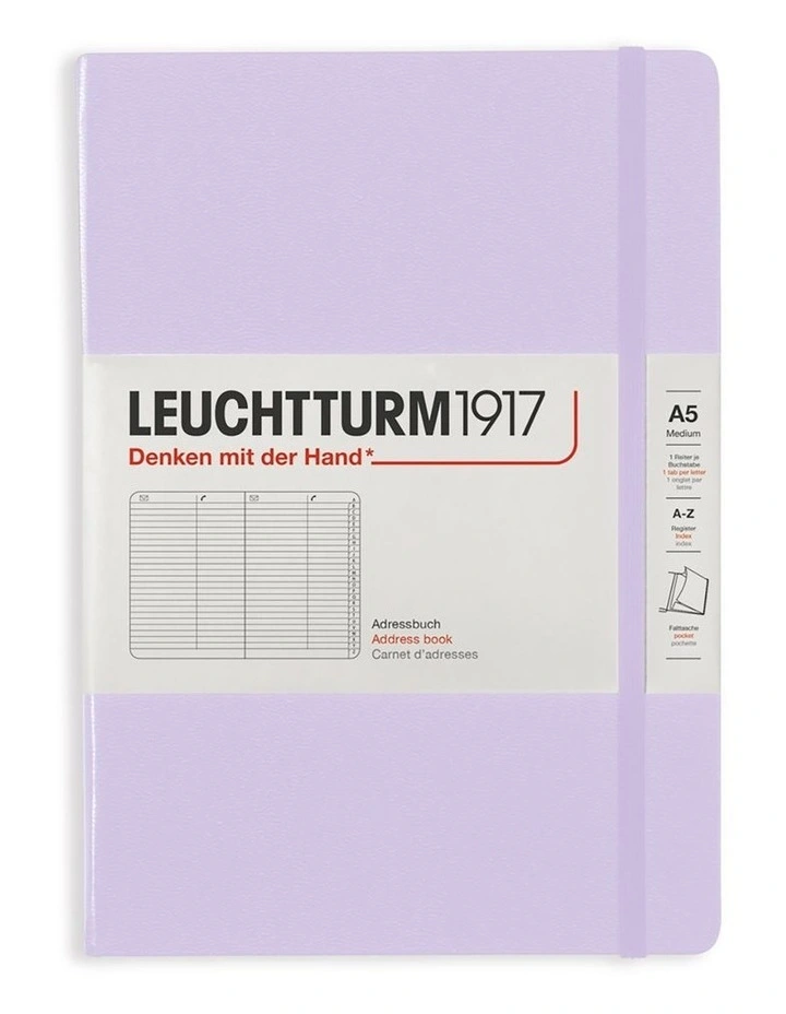 Address book, Medium (A5), Hardcover, Lilac image 1