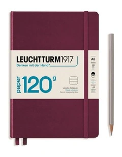 120g Edition Notebook (A5), 203 pages, Ruled, Port Red