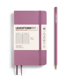 Notebook Pocket (A6), Softcover, 123 pages, ruled, Dusty Rose