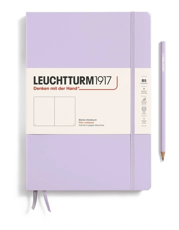 Notebook Composition (B5), hardcover, 219 numbered pages, Lilac, Plain image 1