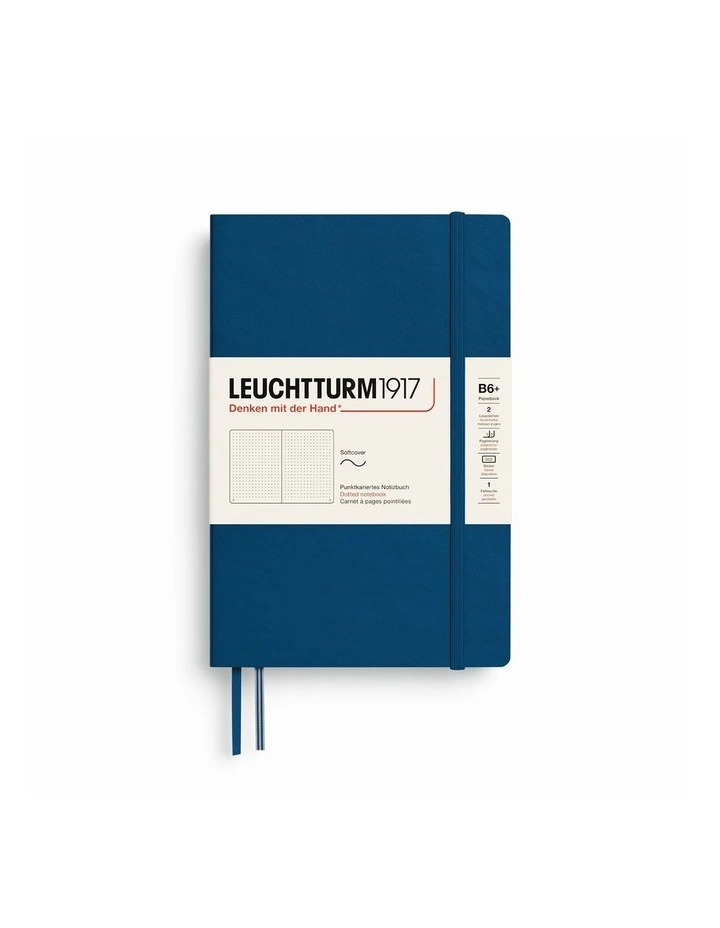 Notebook Paperback (B6 ) Dotted, Softcover, 123 Numbered Pages, Indigo image 1