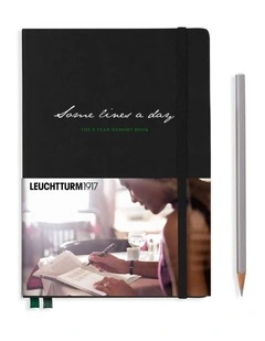 Some Lines A Day, 5 Year Memory Book Medium (A5), Black