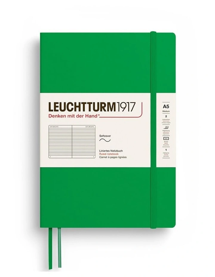 Notebook SC Medium (A5), 123 p, Ruled, Spring Leaf image 1