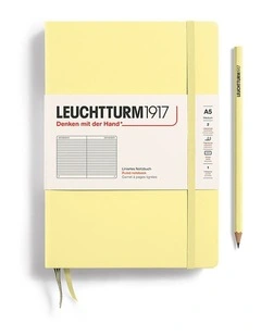 Notebook Hardcover Medium (A5), 251 pages, Ruled, Vanilla