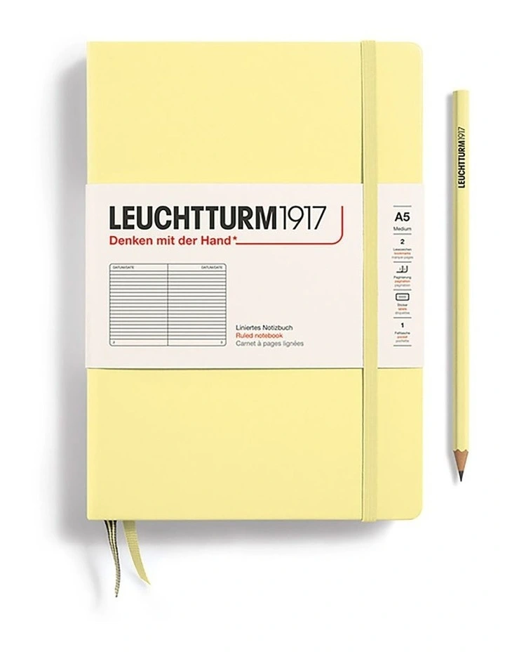 Notebook Hardcover Medium (A5), 251 pages, Ruled, Vanilla image 1