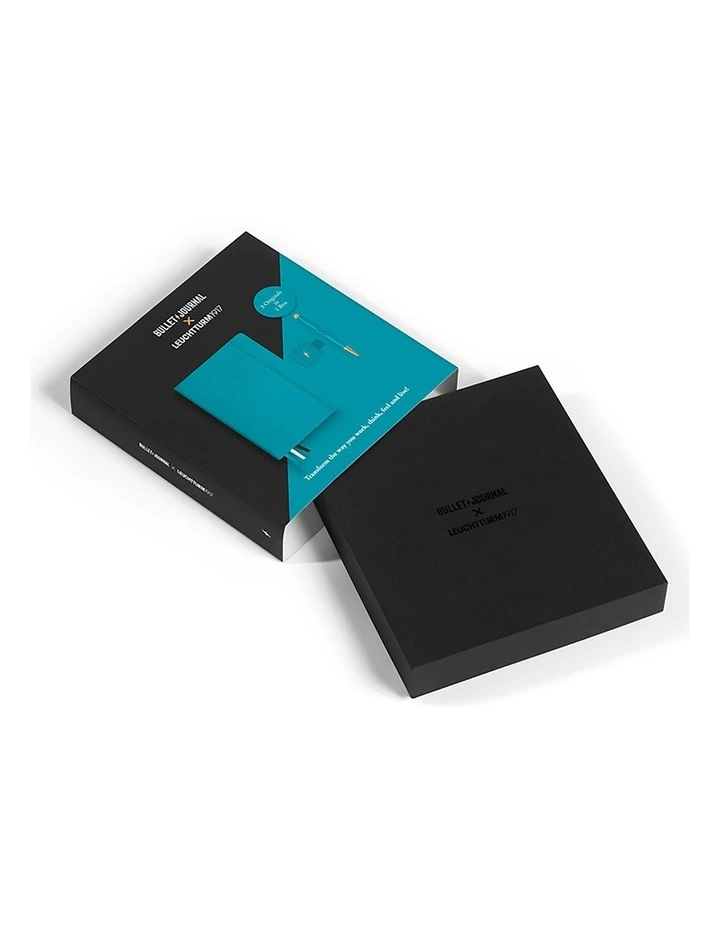 Bullet Journal Turquoise25 Collectors Set - 1x Bullet Journal A5, 1x Twist Pen, 1x Pen Loop image 2