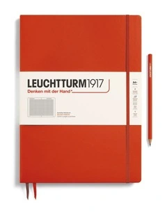 Notebook Hardcover Master Slim (A4 ), Square, 123 pages, Fox Red
