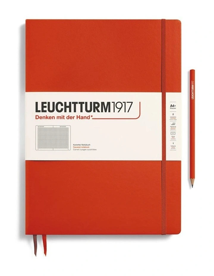 Notebook Hardcover Master Slim (A4 ), Square, 123 pages, Fox Red image 1