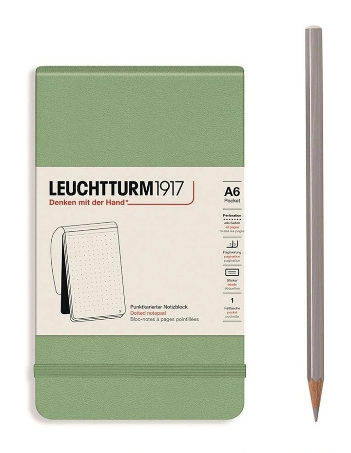 Reporter Notepad Pocket, Sage, Dotted image 1