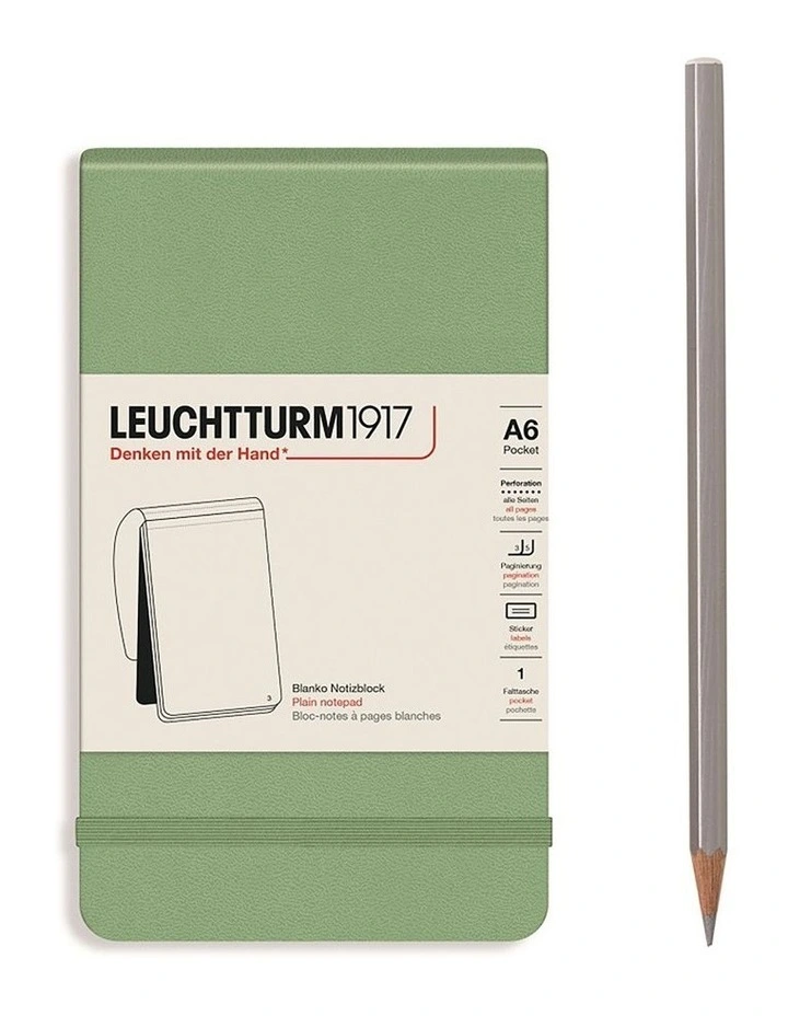 Reporter Notepad Pocket, Sage, Plain image 1