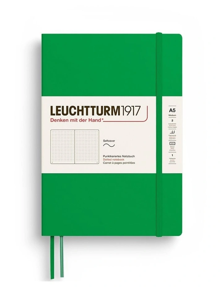 Notebook SC Medium (A5), 123 p, Dotted, Spring Leaf image 1