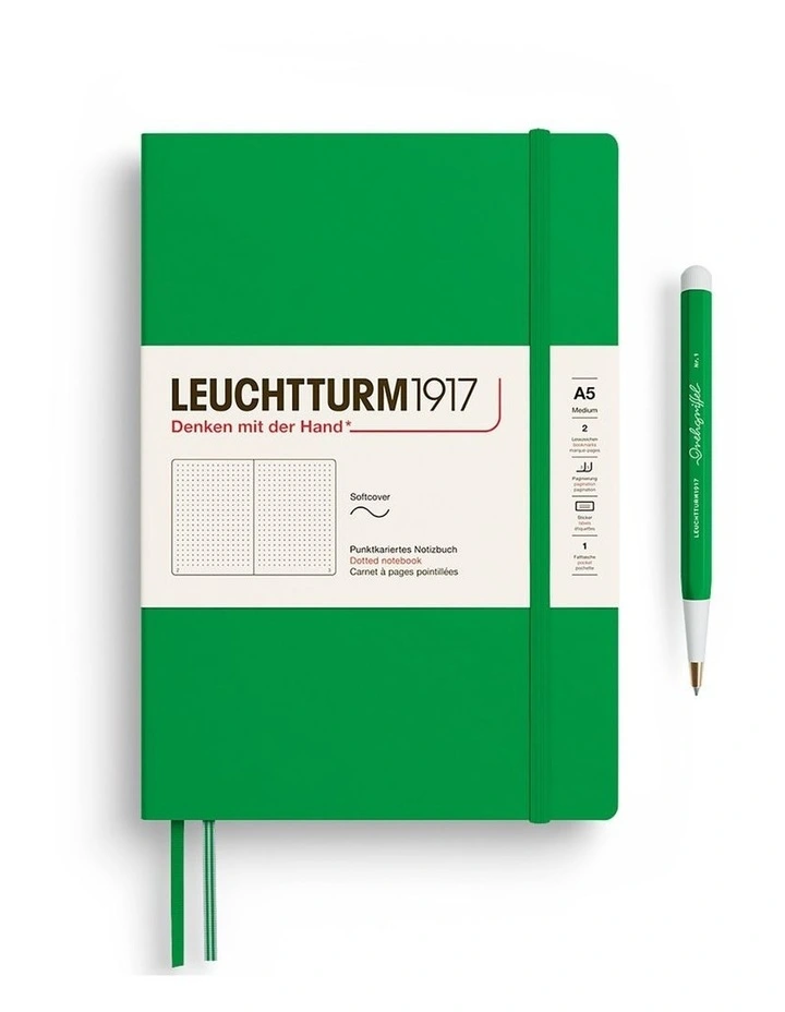 Notebook SC Medium (A5), 123 p, Dotted, Spring Leaf image 2