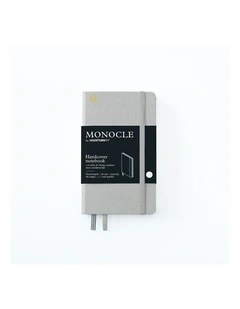 Notebook A6 Monocle, hardcover, 192 numbered pages, Light Grey, Dotted