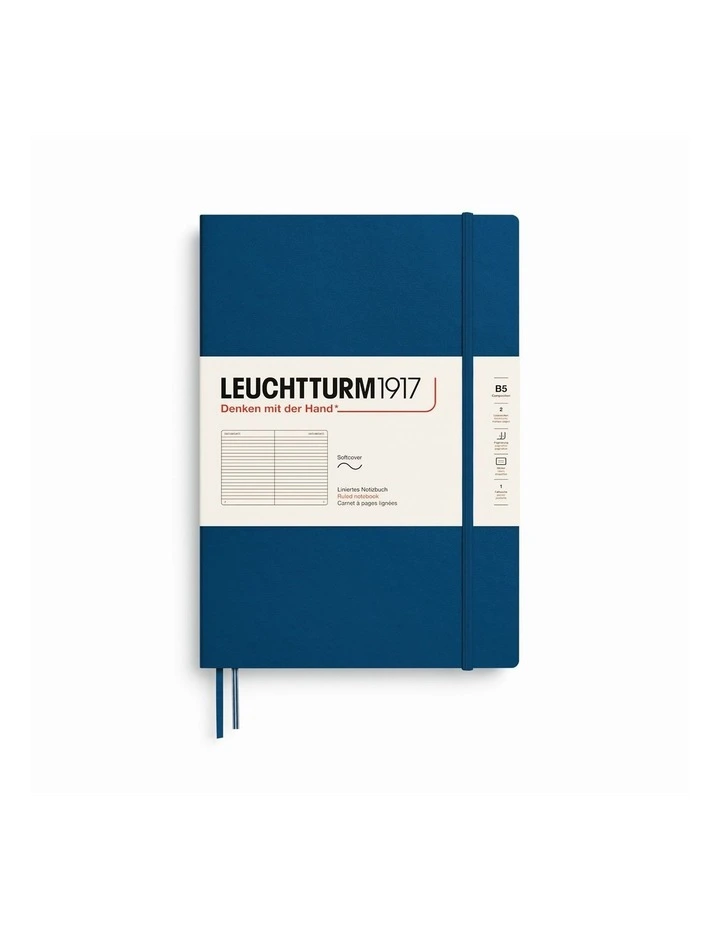 Notebook Softcover Composition (B5), Ruled, 123 pages, Indigo image 1