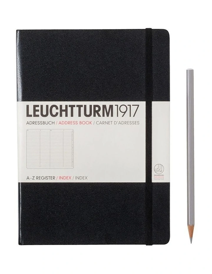 Address Book Medium (A5), Hardcover, Black image 1