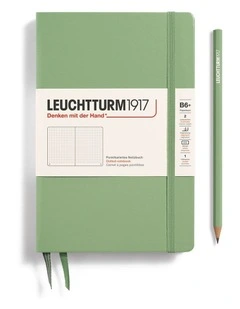 Notebook Hardcover Paperback (B6 ), Dotted, 123 pages, Sage