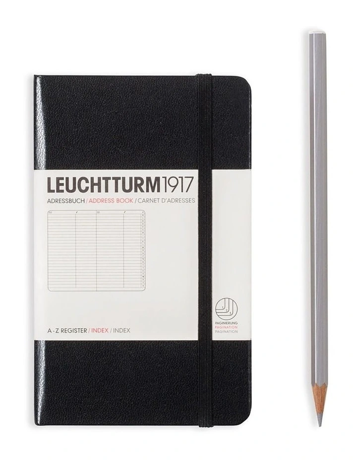 Address Book Pocket (A6), Hardcover, Black image 1
