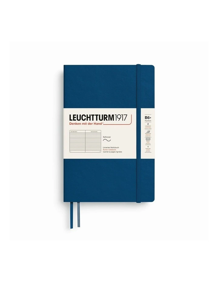 Notebook Softcover Paperback (B6 ), Ruled, 123 pages, Indigo image 1