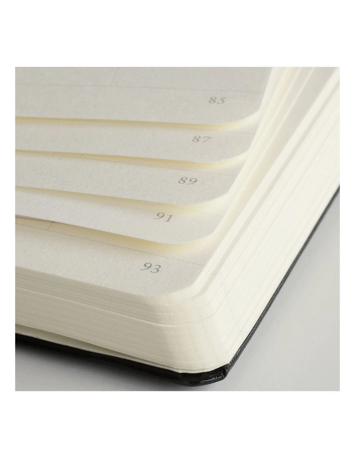 Notebook Medium (A5), Softcover, 123 numbered pages, Navy, Dotted image 3