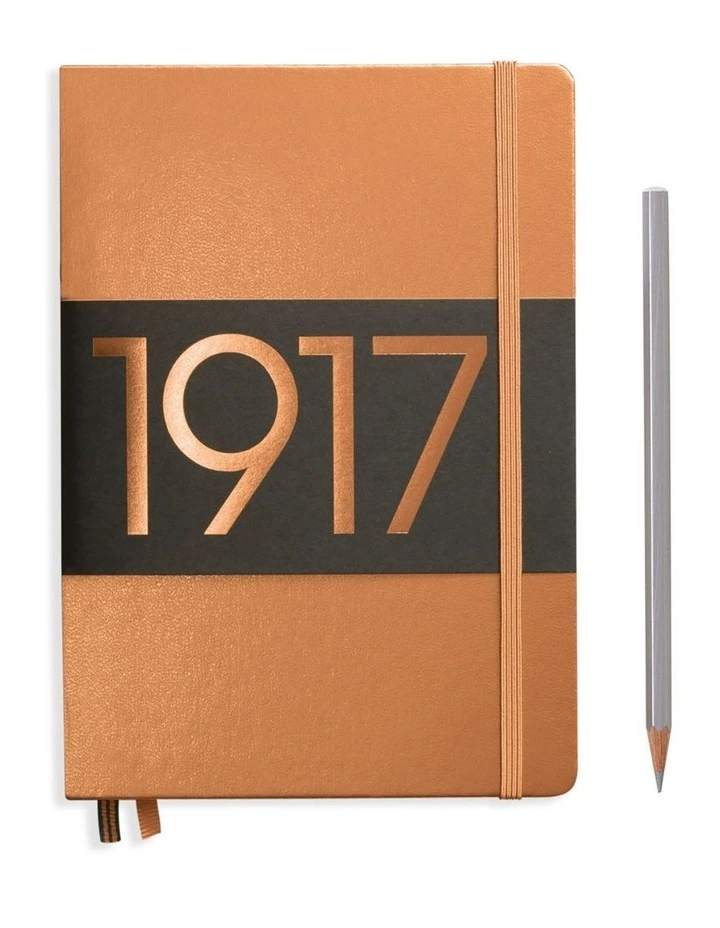 Notebook Medium (A5) Ruled, Hardcover, 251 Numbered Pages, Copper image 1