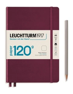120g Edition Notebook (A5), 203 pages, Plain, Port Red