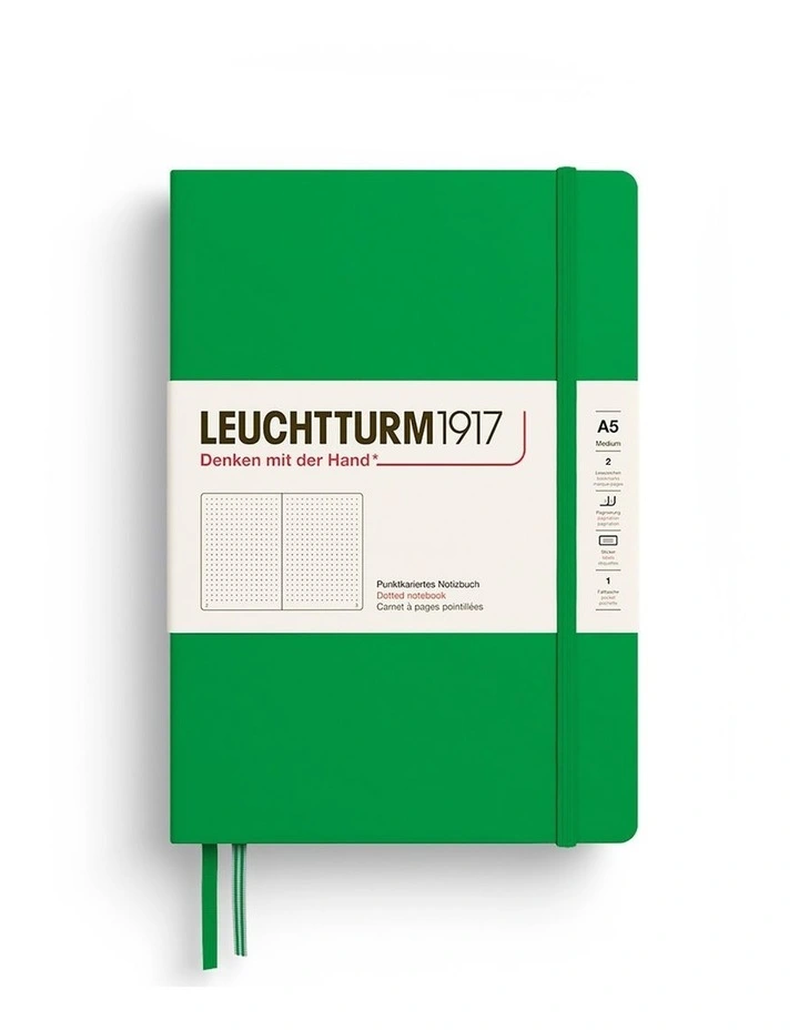 Notebook HC Medium (A5), 251 p, Dotted, Spring Leaf image 1