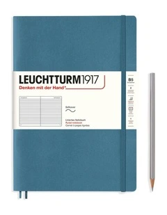 Notebook Composition (B5) Ruled, Softcover, 123 Numbered pages, Stone Blue