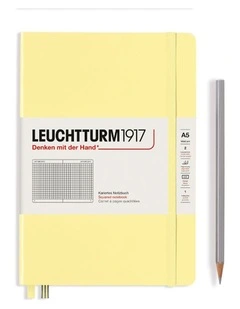 Notebook Hardcover Medium (A5), 251 pages, Squared, Vanilla