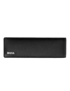 BOSS Double Pen Pouch Classic Grained Black Leather