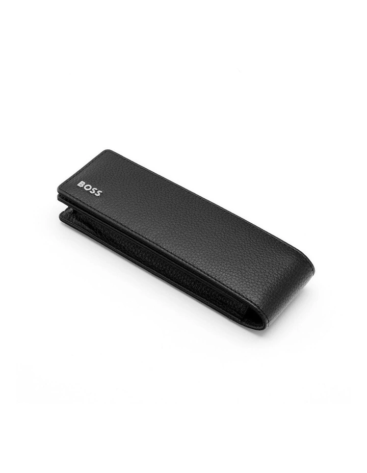 BOSS Double Pen Pouch Classic Grained Black Leather image 3
