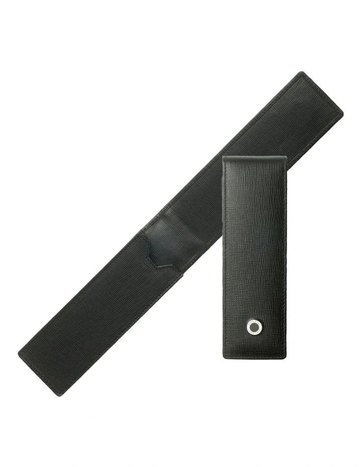 BOSS Double Pen Pouch Tradition Black Leather image 2