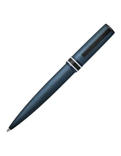 Hugo Boss Arche Brushed Ring Navy Ballpoint Pen