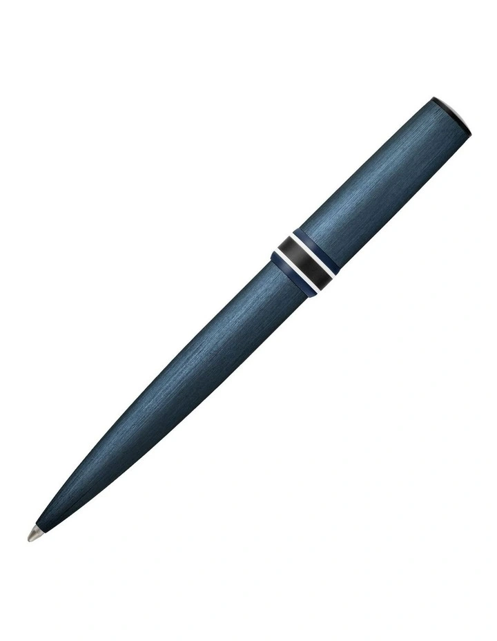 Hugo Boss Arche Brushed Ring Navy Ballpoint Pen image 2