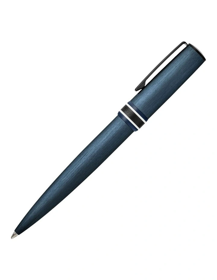 Hugo Boss Arche Brushed Ring Navy Ballpoint Pen image 3