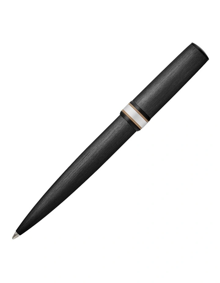 Hugo Boss Ballpoint Pen Arche Brushed Ring Black image 2