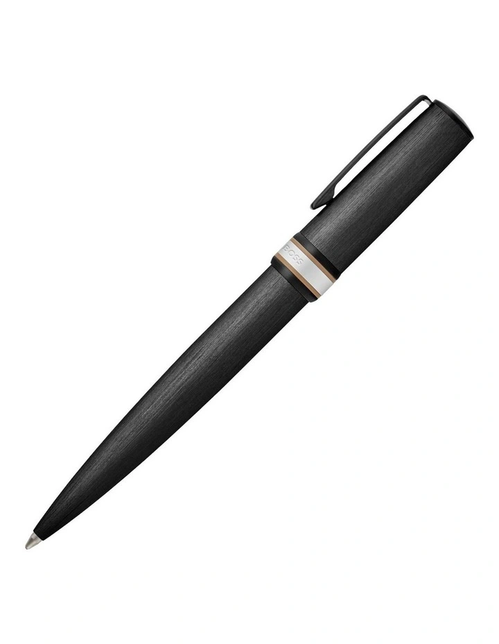 Hugo Boss Ballpoint Pen Arche Brushed Ring Black image 3