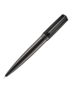 Hugo Boss Double B Saffiano Black Ballpoint Pen