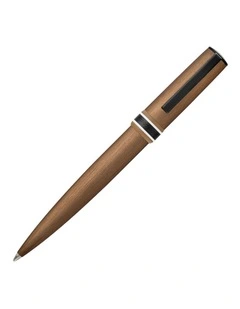 Hugo Boss Arche Brushed Ring Camel Ballpoint Pen