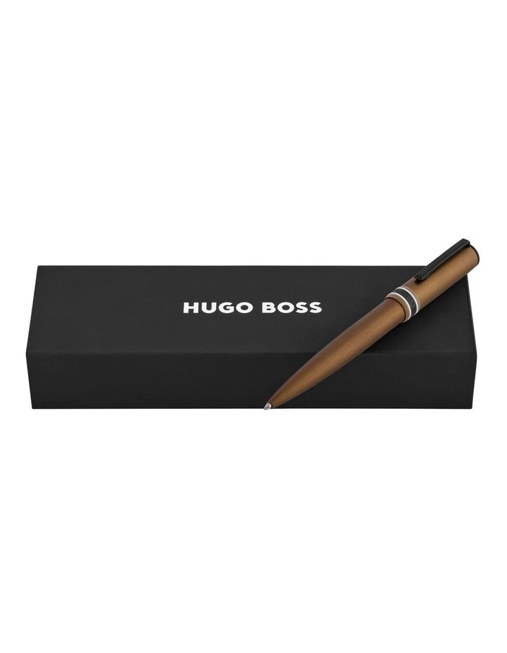 Hugo Boss Arche Brushed Ring Camel Ballpoint Pen image 4