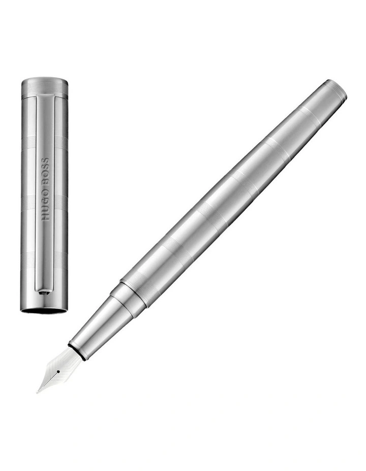 Hugo Boss Loop Stripes Chrome Fountain Pen image 1