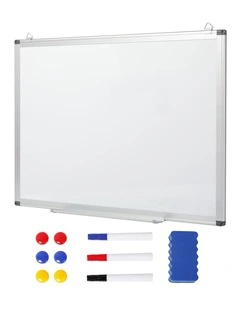 Levede Magnetic Whiteboard Smooth Dry Erase Board with 3 Pens for Office White