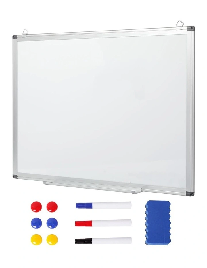 Levede Magnetic Whiteboard Smooth Dry Erase Board with 3 Pens for Office White image 1