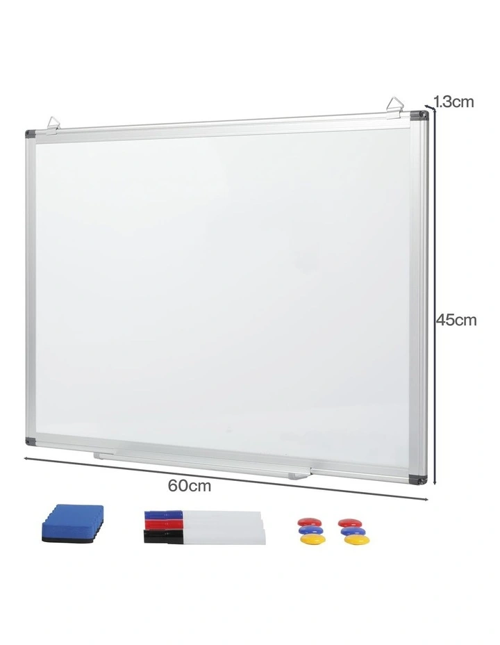 Levede Magnetic Whiteboard Smooth Dry Erase Board with 3 Pens for Office White image 2