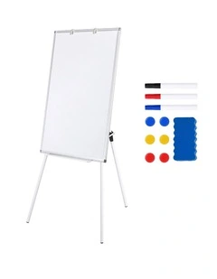 Levede Whiteboard Magnetic Adjustable Tripod Easel Dry Erase for Office White