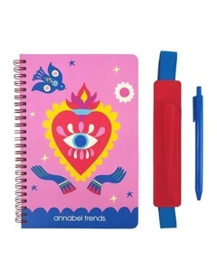 Annabel Trends A5 160 Page Ruled Hard Cover Notebook Stationary Fiesta