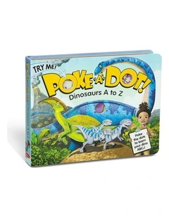Melissa & Doug Poke-A-Dot Dinosaurs A to Z Interactive Board Book Kids 3y 