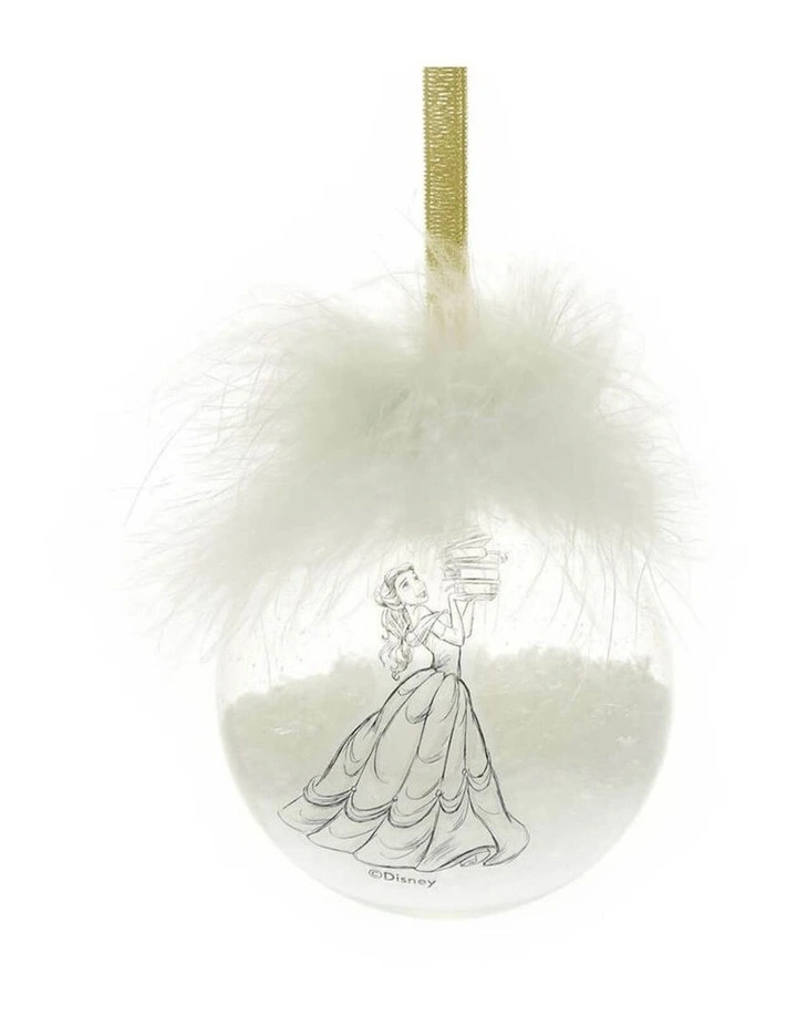 Belle And Beast Collectible Christmas Bauble Set in White image 3