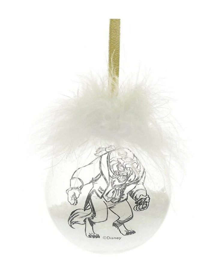 Belle And Beast Collectible Christmas Bauble Set in White image 4