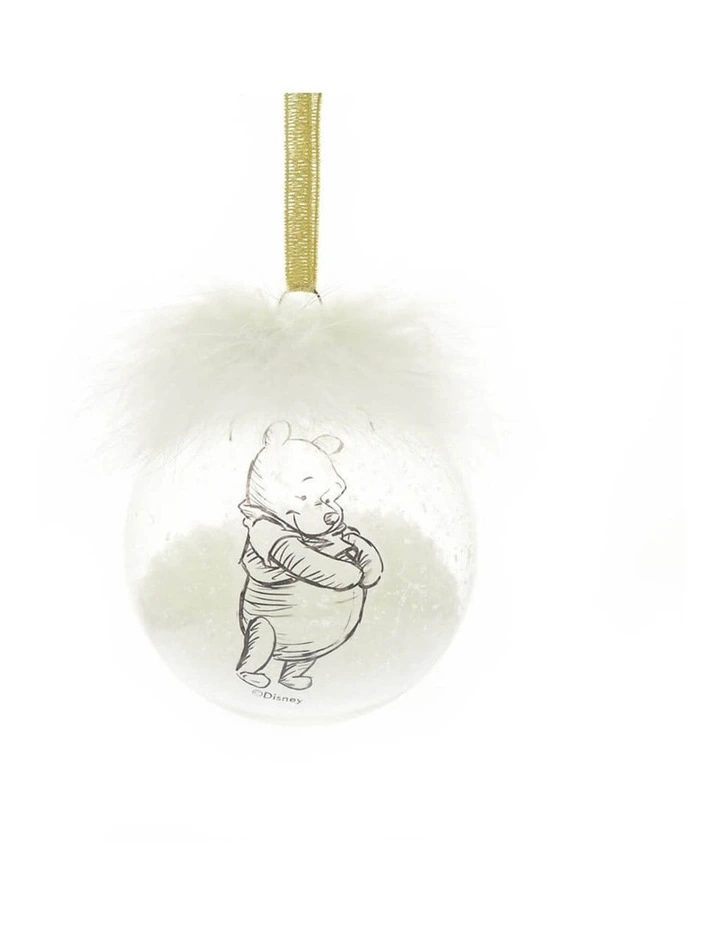 Pooh And Piglet Collectible Christmas Bauble Set in White image 3