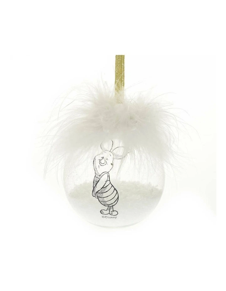 Pooh And Piglet Collectible Christmas Bauble Set in White image 4